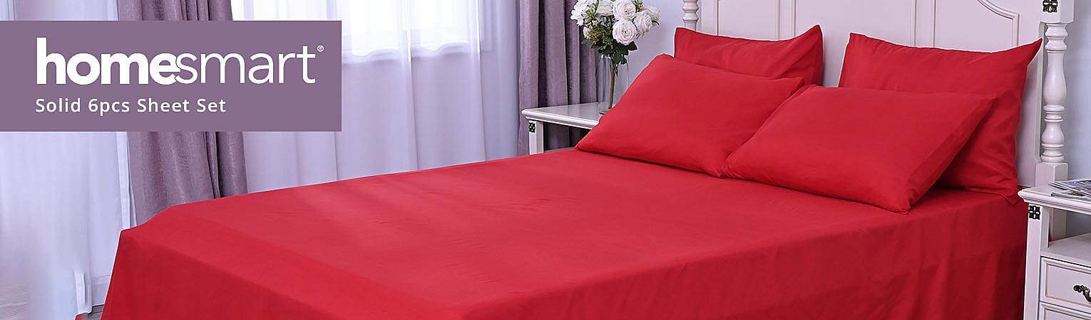 HOMESMART Solid 6pcs Sheet Set Banner