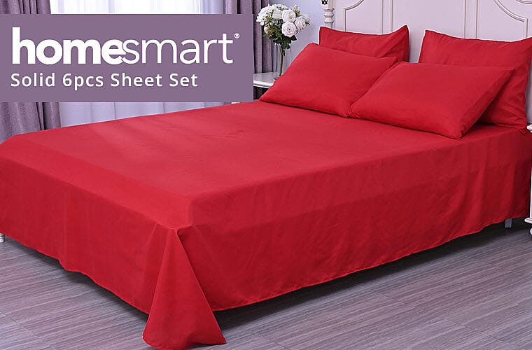HOMESMART Solid 6pcs Sheet Set Banner