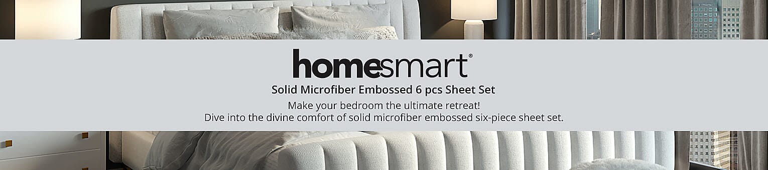 Microfiber Embossed 6 pcs Sheet Set Banner