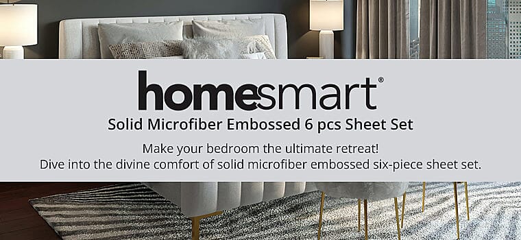 Microfiber Embossed 6 pcs Sheet Set Banner