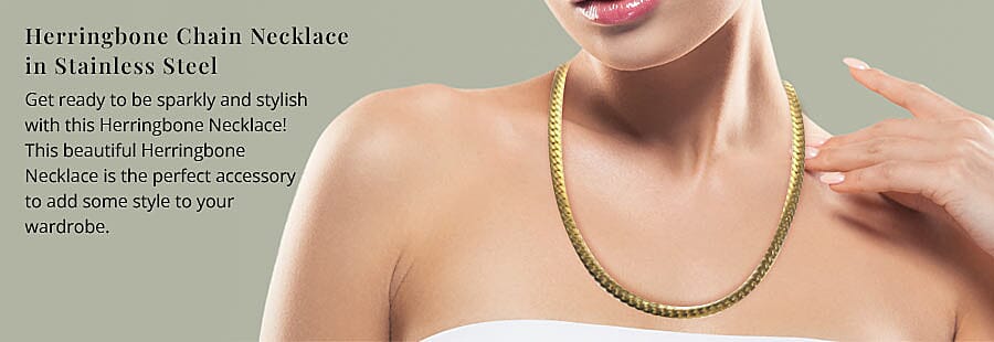 Herringbone Chain Necklace Banner