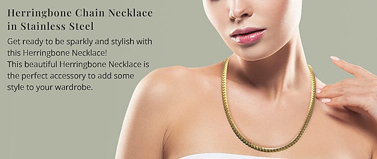 Herringbone Chain Necklace Banner