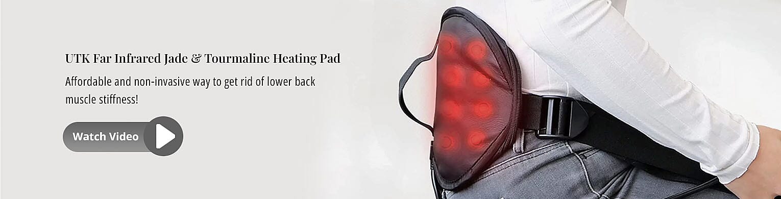 UTK Far Infrared Jade & Tourmaline Heating Pad Banner