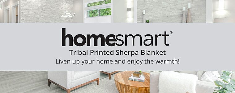 HOMESMART Tribal Printed Sherpa Blanket Banner