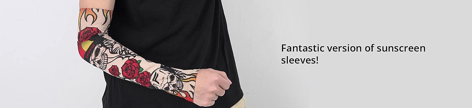 Tattoo Arm Sunscreen Sleeves Banner