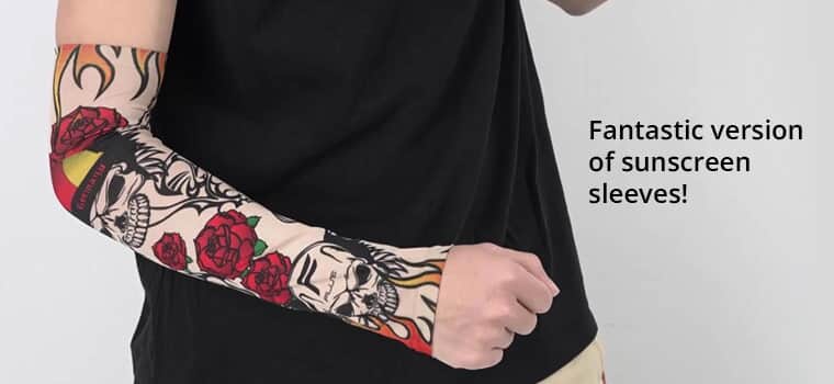 Buy 12 Pieces Set Floral Pattern Temporary Tattoo Arm Sunscreen Sleeves at  ShopLC.