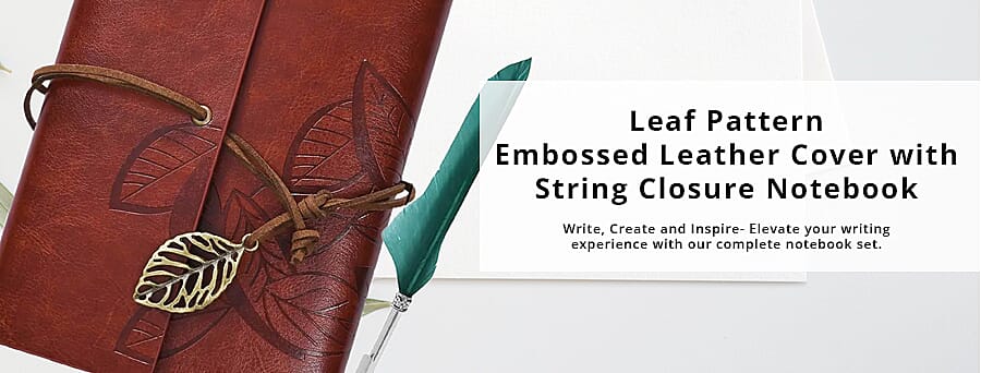 Leaf Pattern Embossed Leather Cover   Banner