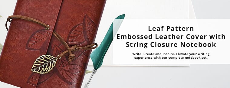 Leaf Pattern Embossed Leather Cover  Banner