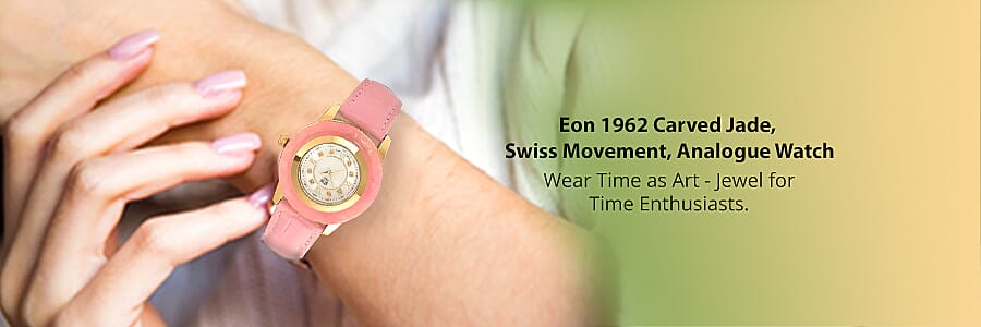 Eon 1962 Carved Jade, Swiss Movement, Analogue Watch Banner