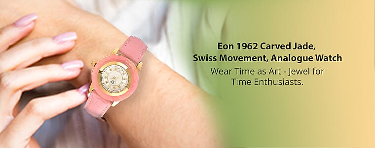 Eon 1962 Carved Jade, Swiss Movement, Analogue Watch Banner