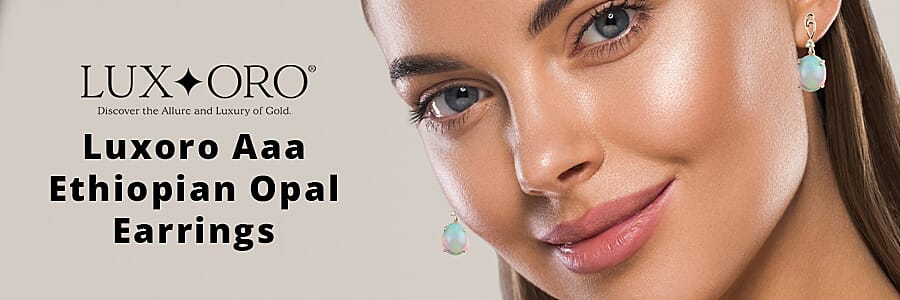 Luxoro Aaa Ethiopian Opal Earrings Banner