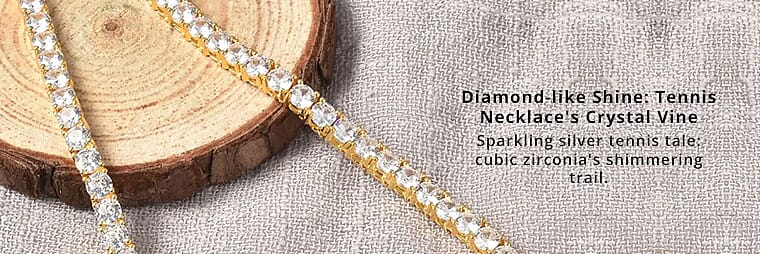    Finest CZ Tennis Necklace in Sterling Silver Banner
