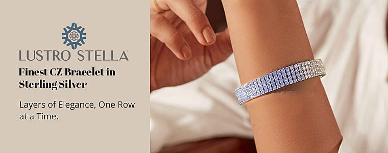 Lustro Stella Finest CZ Bracelet in Sterling Silver Banner