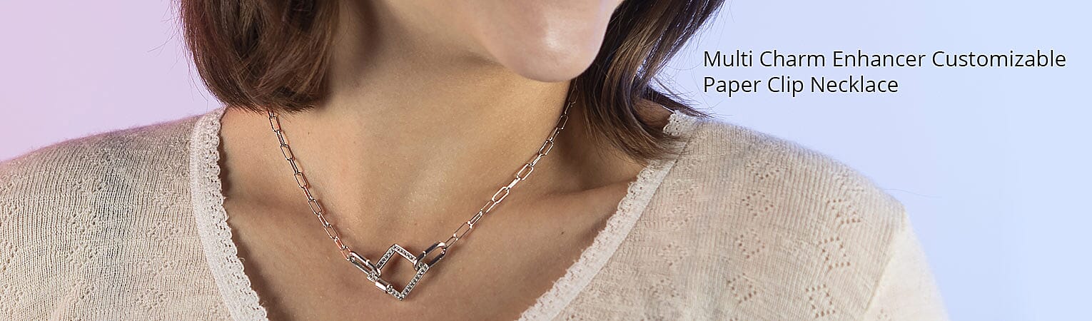 Customizable Paper Clip Necklace Banner