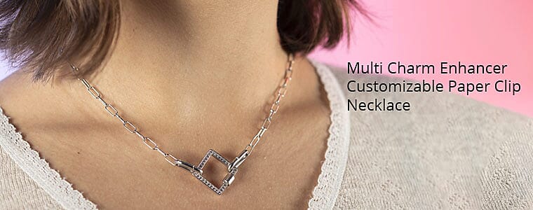 Customizable Paper Clip Necklace Banner