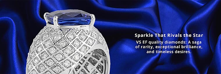 950 Platinum AAAA Tanzanite Ring Banner