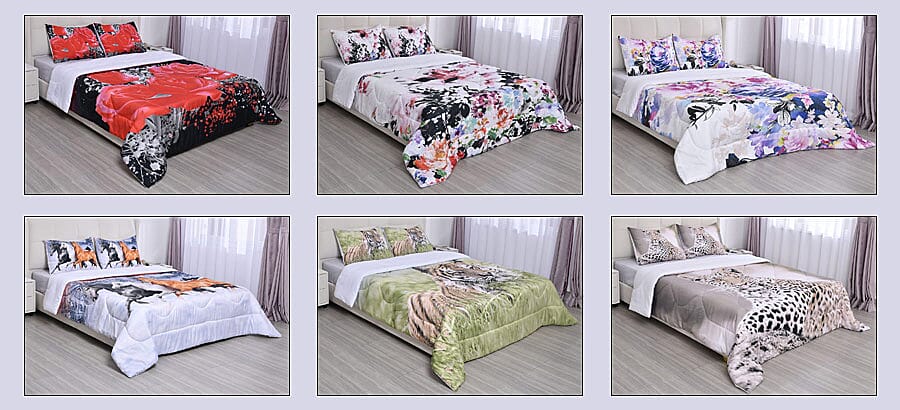 Digital Print Microfiber Lightweight 3 Pcs Comforter Set Banner