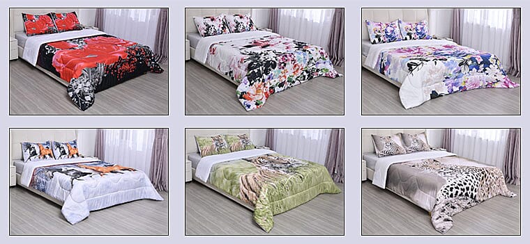 Digital Print Microfiber Lightweight 3 Pcs Comforter Set Banner