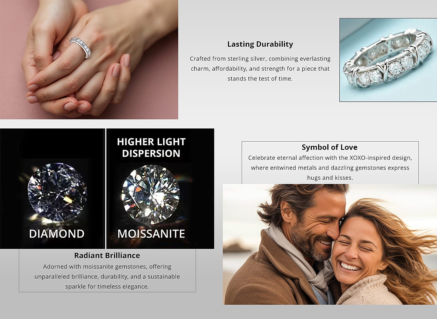 Moissanite XO Ring | Moissanite Ring | Moissanite Wedding Ring Banner