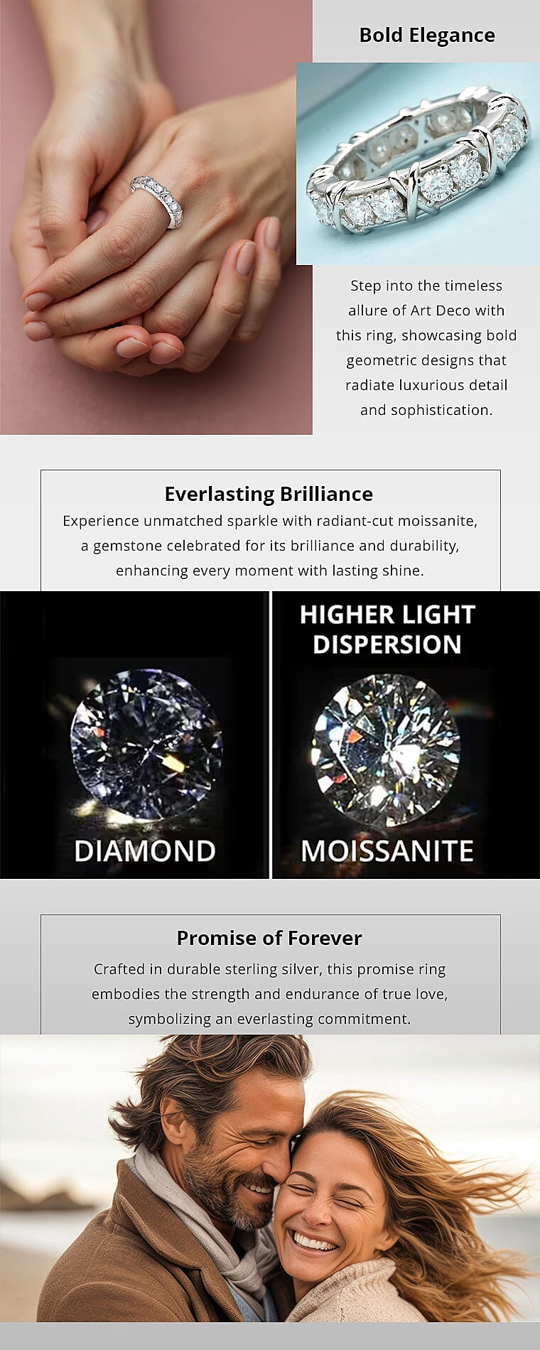 Moissanite XO Ring | Moissanite Ring | Moissanite Wedding Ring Banner