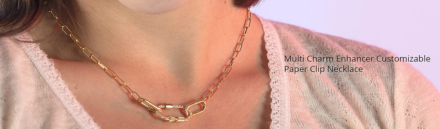 Customizable Paper Clip Necklace Banner