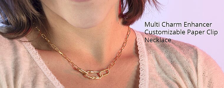 Customizable Paper Clip Necklace Banner