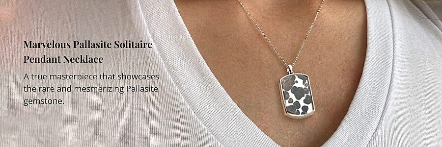 Marvelous Pallasite Solitaire Pendant Necklace Banner