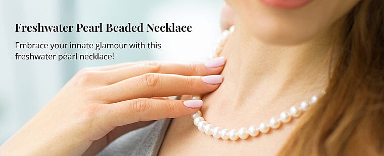 Freshwater Pearl Beaded Necklace  Banner