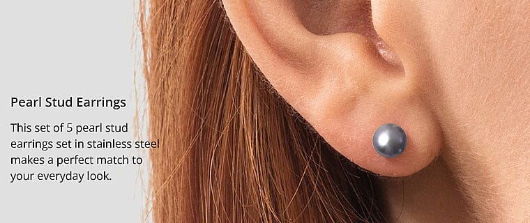 Pearl Stud Earrings Banner