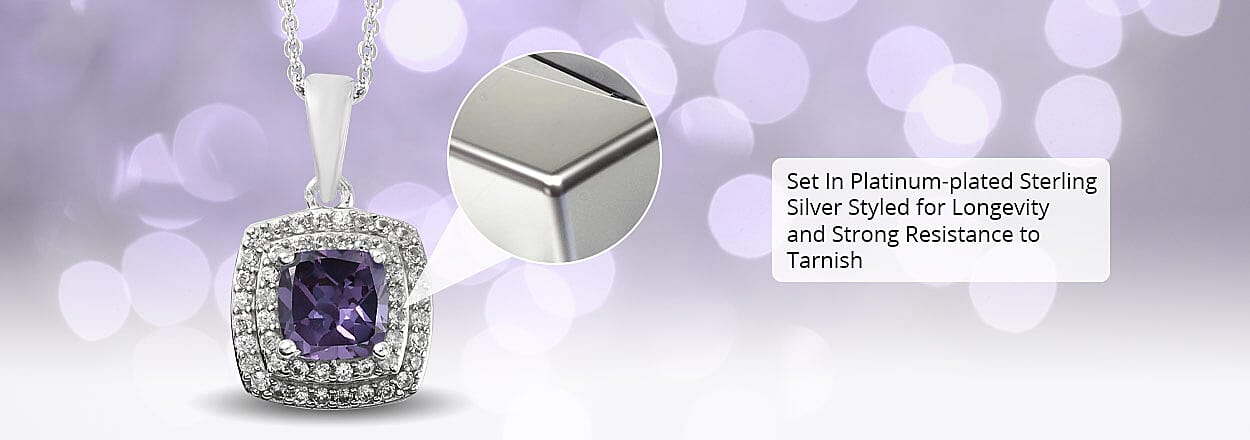 Platinum-plated Sterling Silver 