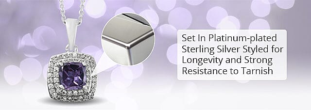 Platinum-plated Sterling Silver 