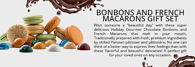Bonbons and French Macarons Gift Set Banner