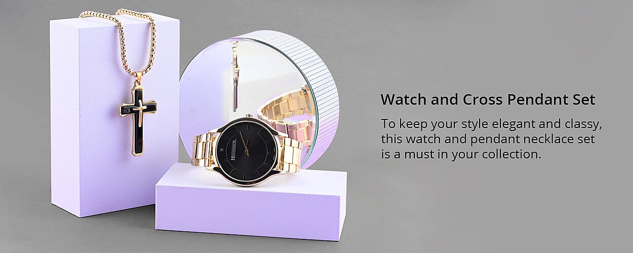 Watch and Cross Pendant Set Banner