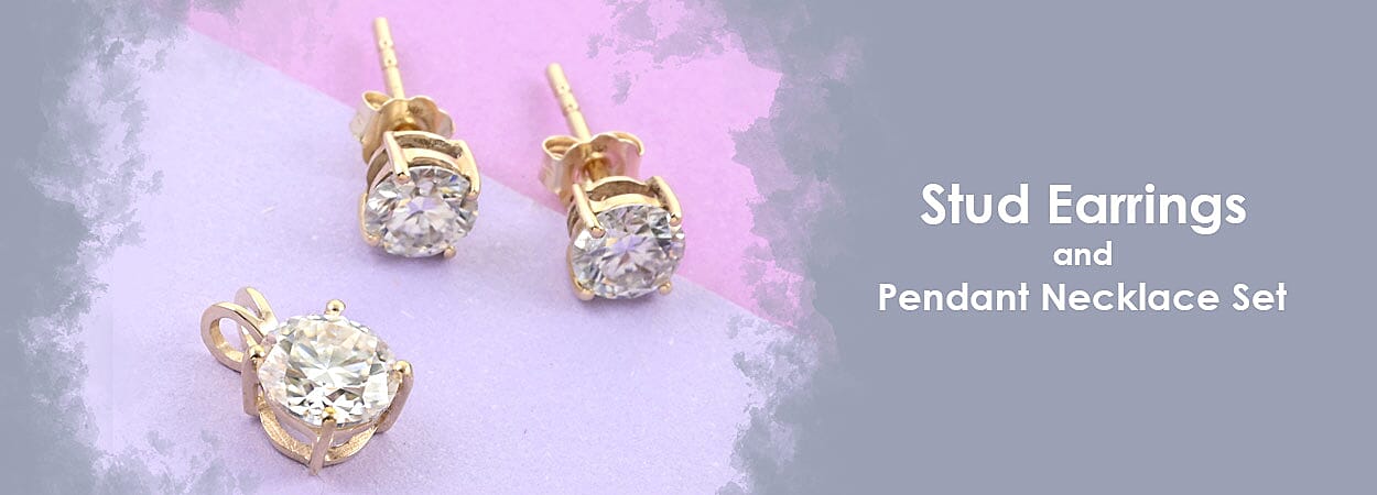 Stud Earrings and Pendant Necklace Set Banner