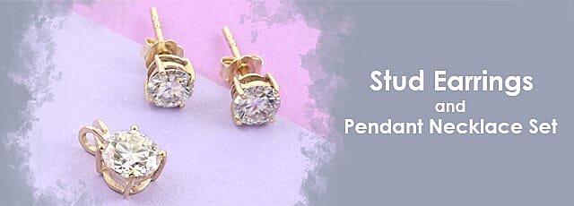 Stud Earrings and Pendant Necklace Set Banner