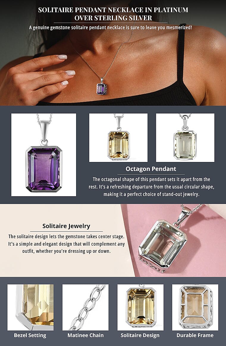 Solitaire Pendant Necklace Banner