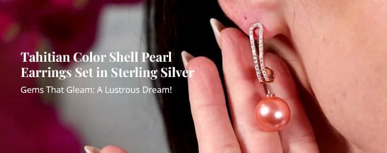 Buy Freshwater Pearl and Multi Sapphire Earrings in Sterling Silver 3.00  ctw at ShopLC.