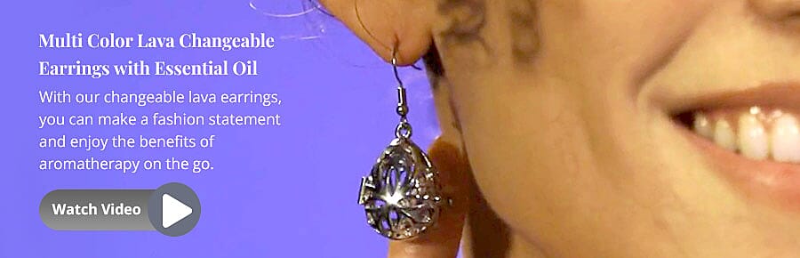 Multi Color Lava Changeable Earring with Essential Oil Banner