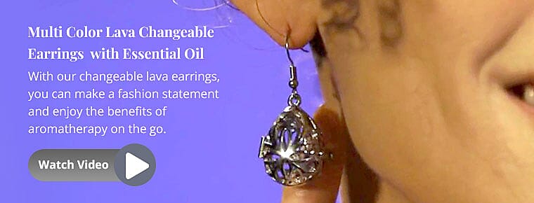 Multi Color Lava Changeable Earring with Essential Oil Banner