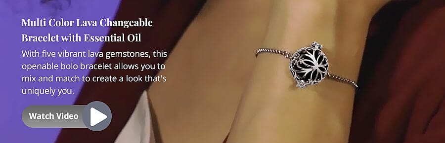 Multi Color Lava Changeable Bracelet with Essential Oil Banner