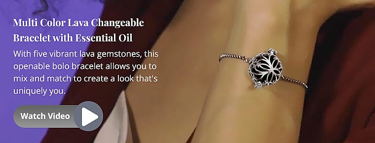 Multi Color Lava Changeable Bracelet with Essential Oil Banner