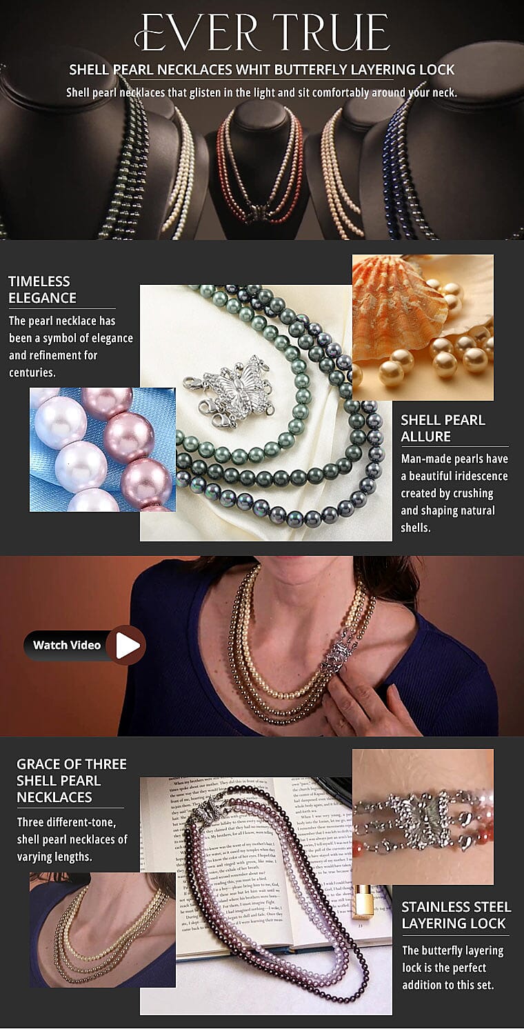 Ever True Shell Pearl Necklaces Banner