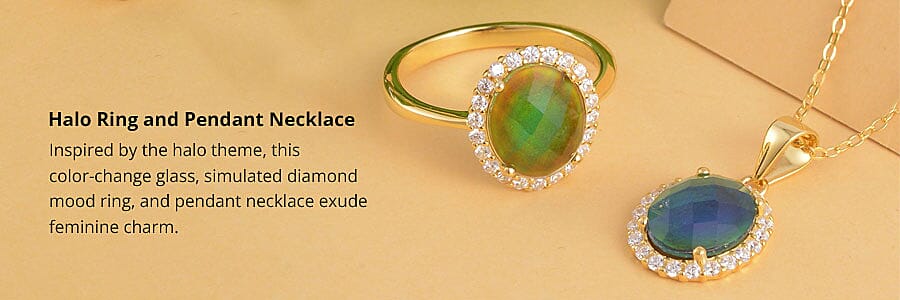 Halo Ring and Pendant Necklace Banner