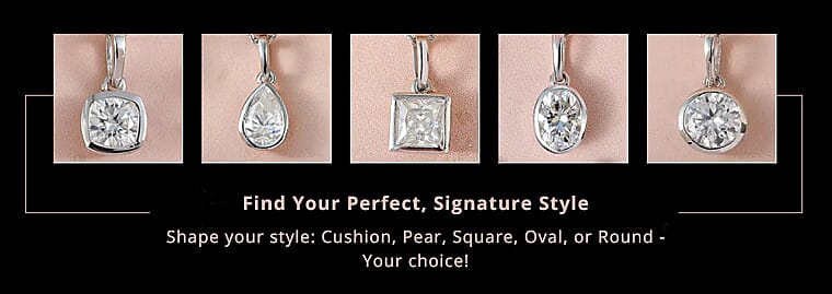 Moissanite Solitaire Pendant Necklace Banner