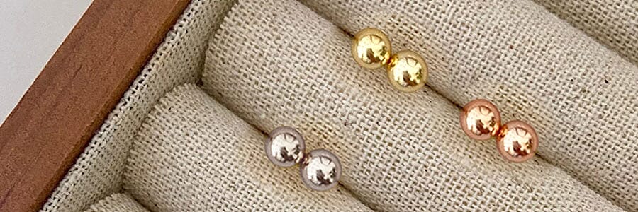 Round Ball Stud Earrings Banner