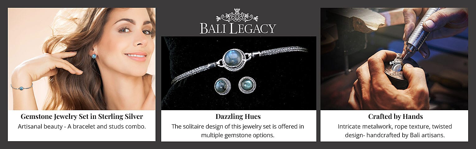 Bali Legacy Gemstone Jewelry Set in Sterling Silver Banner