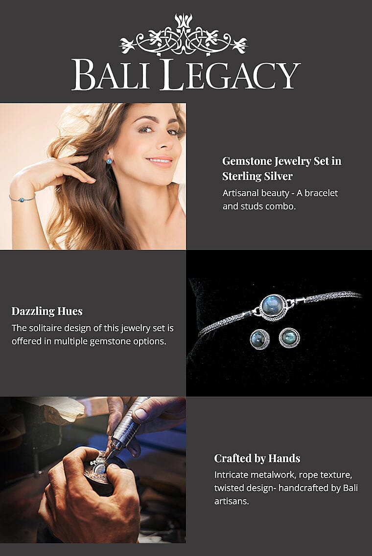 Bali Legacy Gemstone Jewelry Set in Sterling SilverBanner