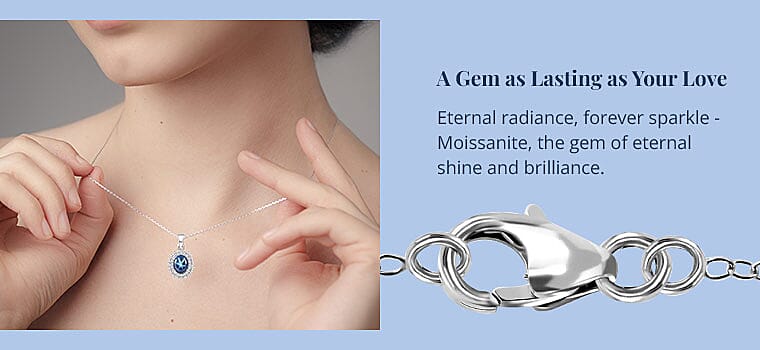 Blue Star Sapphire Halo Pendant Necklace Banner