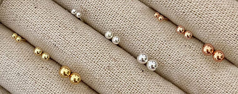 Round Ball Stud Earrings Banner