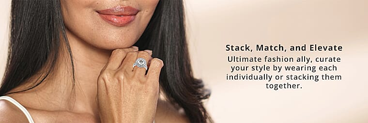 Moissanite Double Halo Ring   Banner